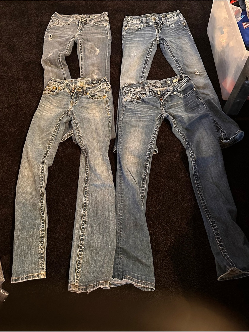 Miss Me Women's Distressed Blue Bootcut Jeans - Set of 4